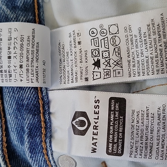 Levi's 501 Womens Jeans 26 Waist 30 Length Leather Patch Big L Tag 100% cotton - Picture 8 of 11